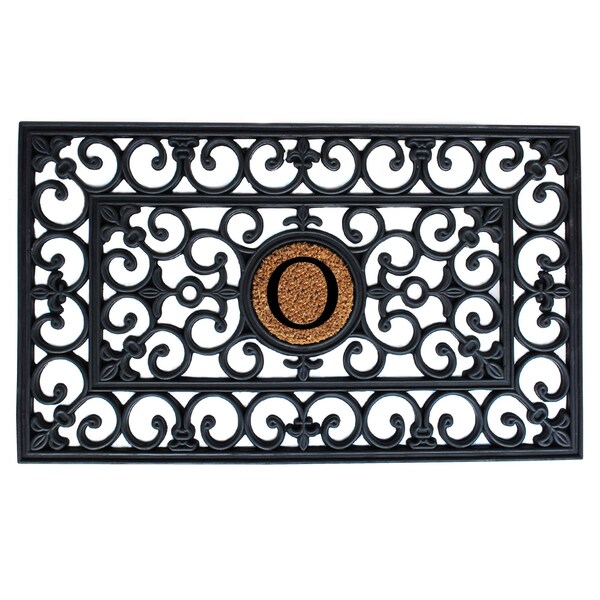 Calloway Mills Monogram Door Mat, Rubber, Black, Natural, 18 in W x 30 in L 150011830O - main